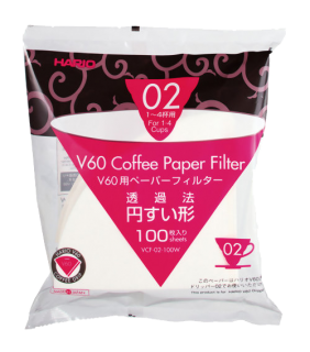 Paper Filter White for 02 Dripper 100sheets \ Filtri carta V60 2 tazze 100 pezzi